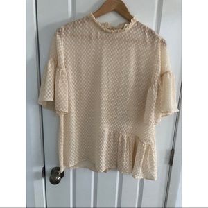 H&M White Sheer Top